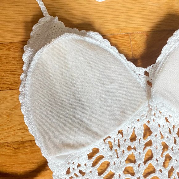 Crochet Knitted One Piece Swimsuit Size Medium - Picture 15 of 16